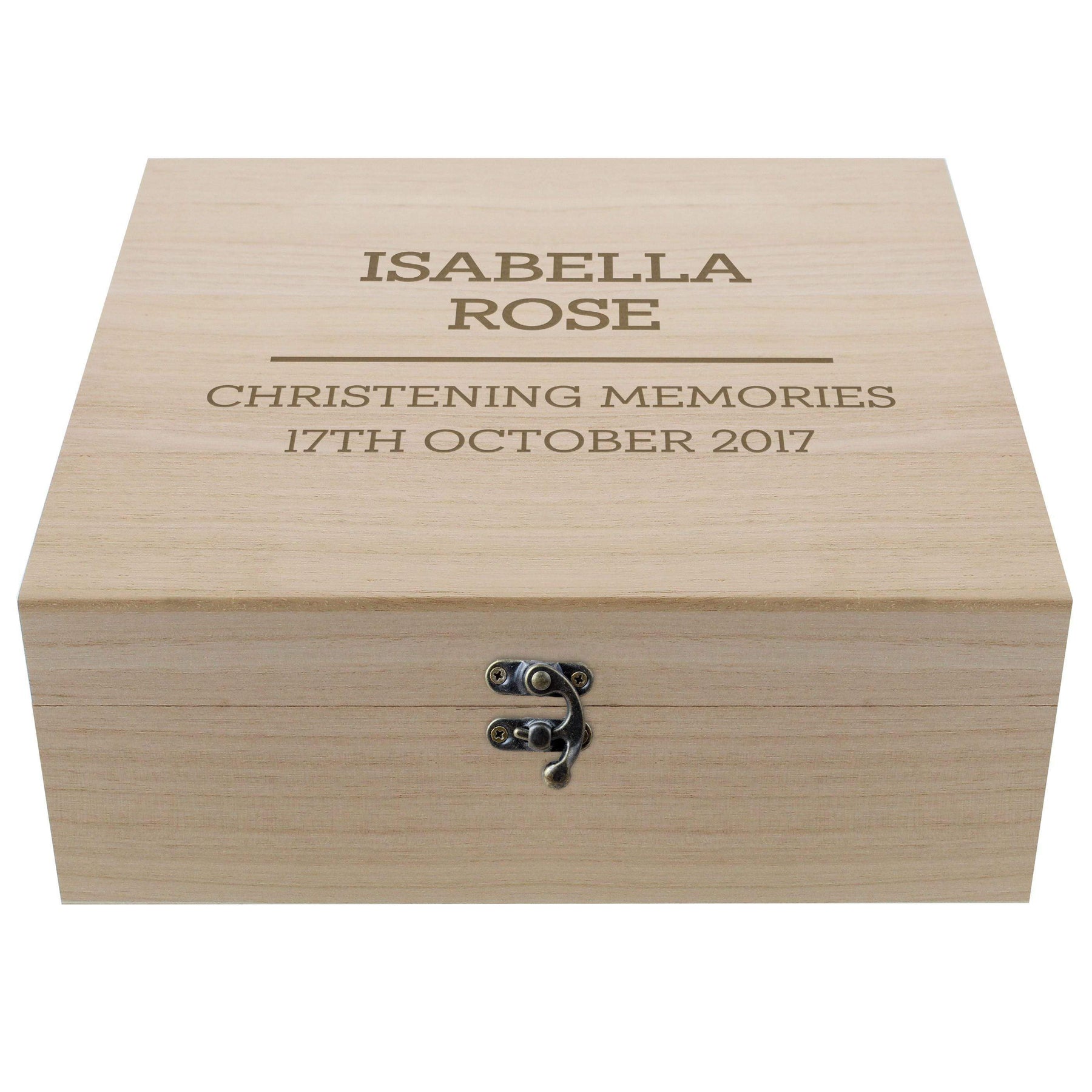 Personalised Any Message Large Wooden Keepsake Box Delivered | The ...